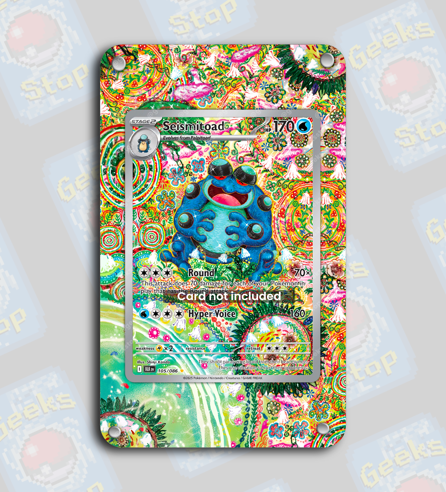 Seismitoad Illustration Rare | Extended Art Display Case for Pokemon Card