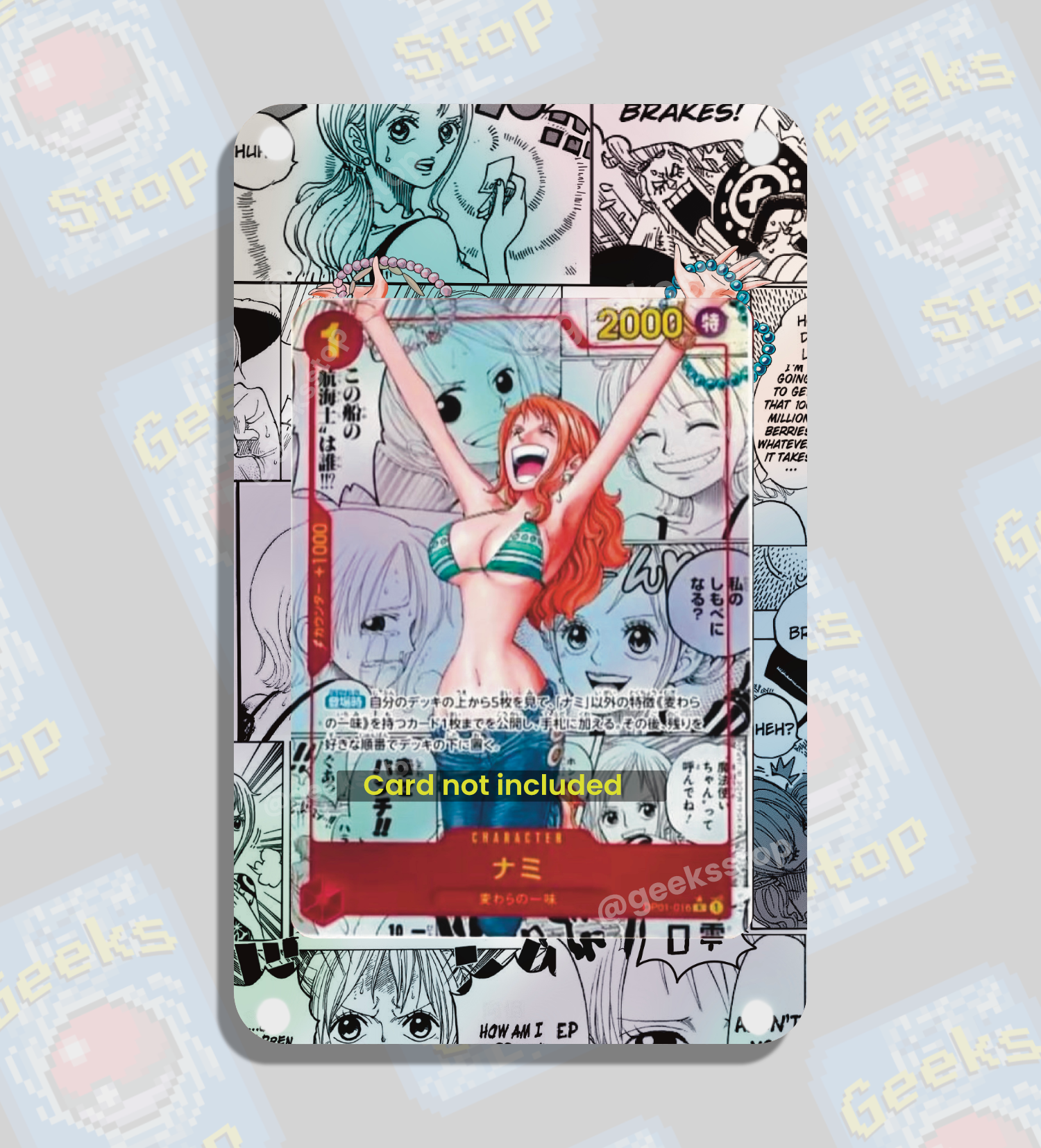 Nami Manga PB01 | Extended Art Display Case for One Piece Card