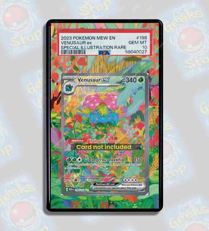 Venusaur ex 151 PSA CGC Beckett | Extended Art Display Case for Pokemon Card