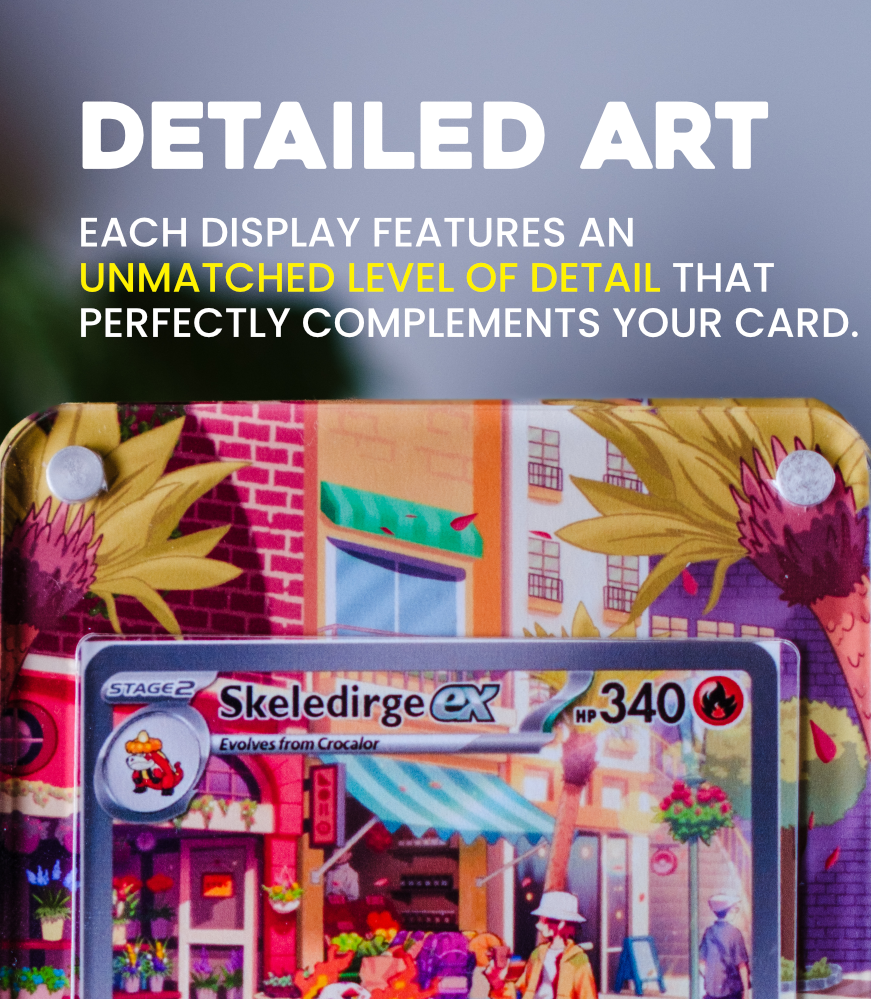 Flamigo Illustration | Card Display Case Extended Art for Pokemon Card