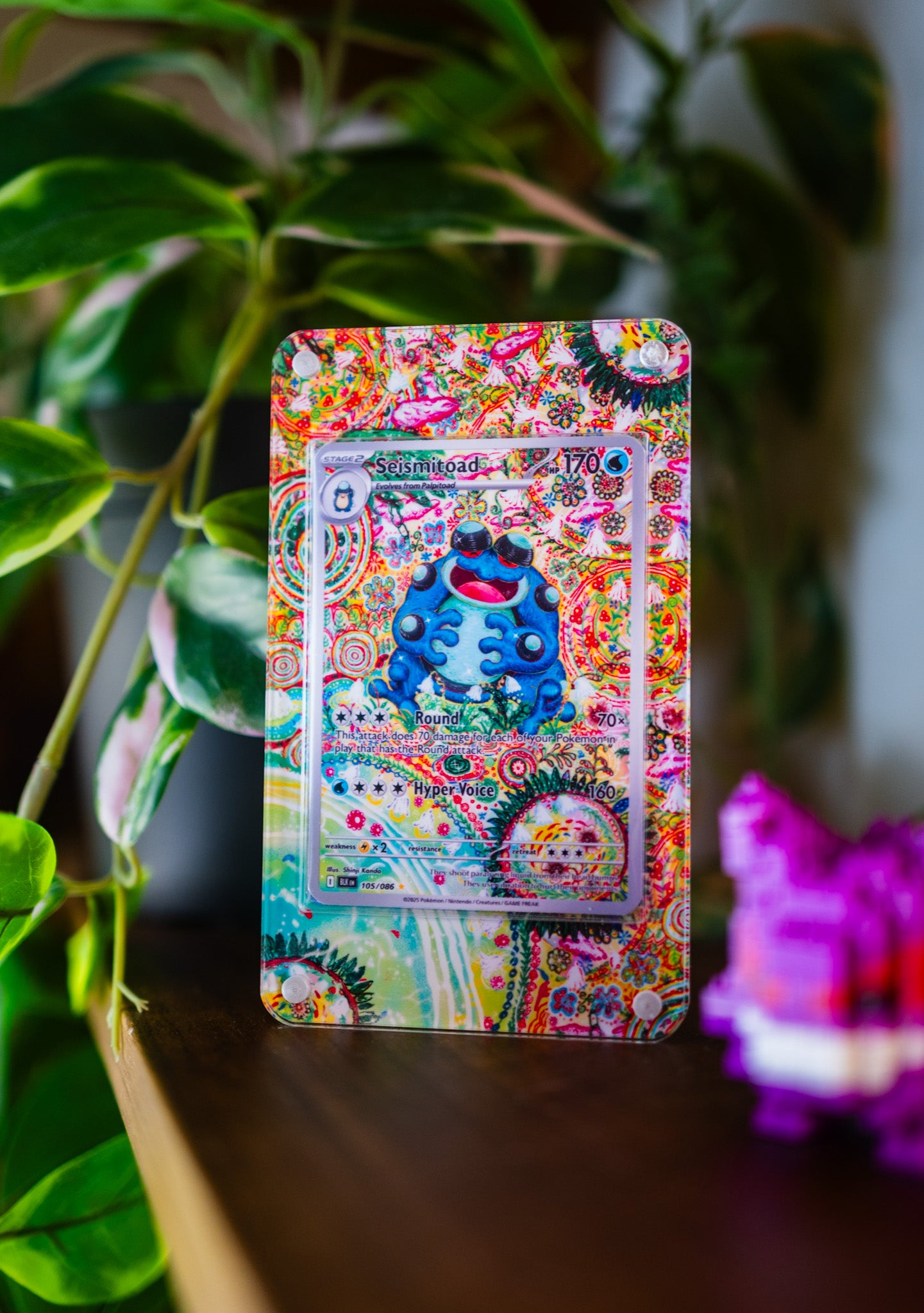 Seismitoad Illustration Rare | Extended Art Display Case for Pokemon Card