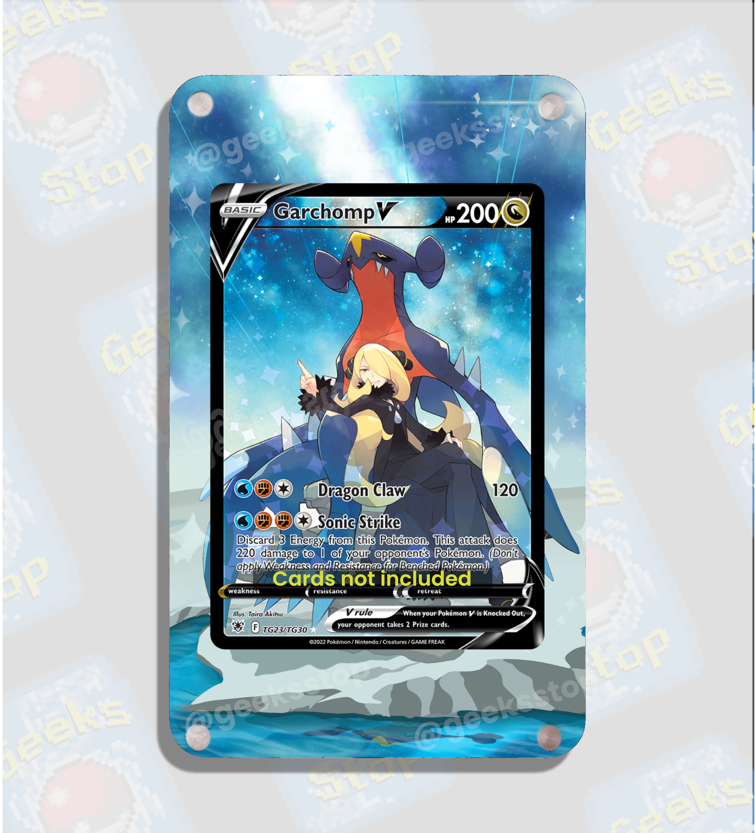 Garchomp V Trainer Gallery | Card Display Case Extended Art for Pokemon Card