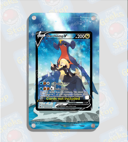 Garchomp V Trainer Gallery | Card Display Case Extended Art for Pokemon Card