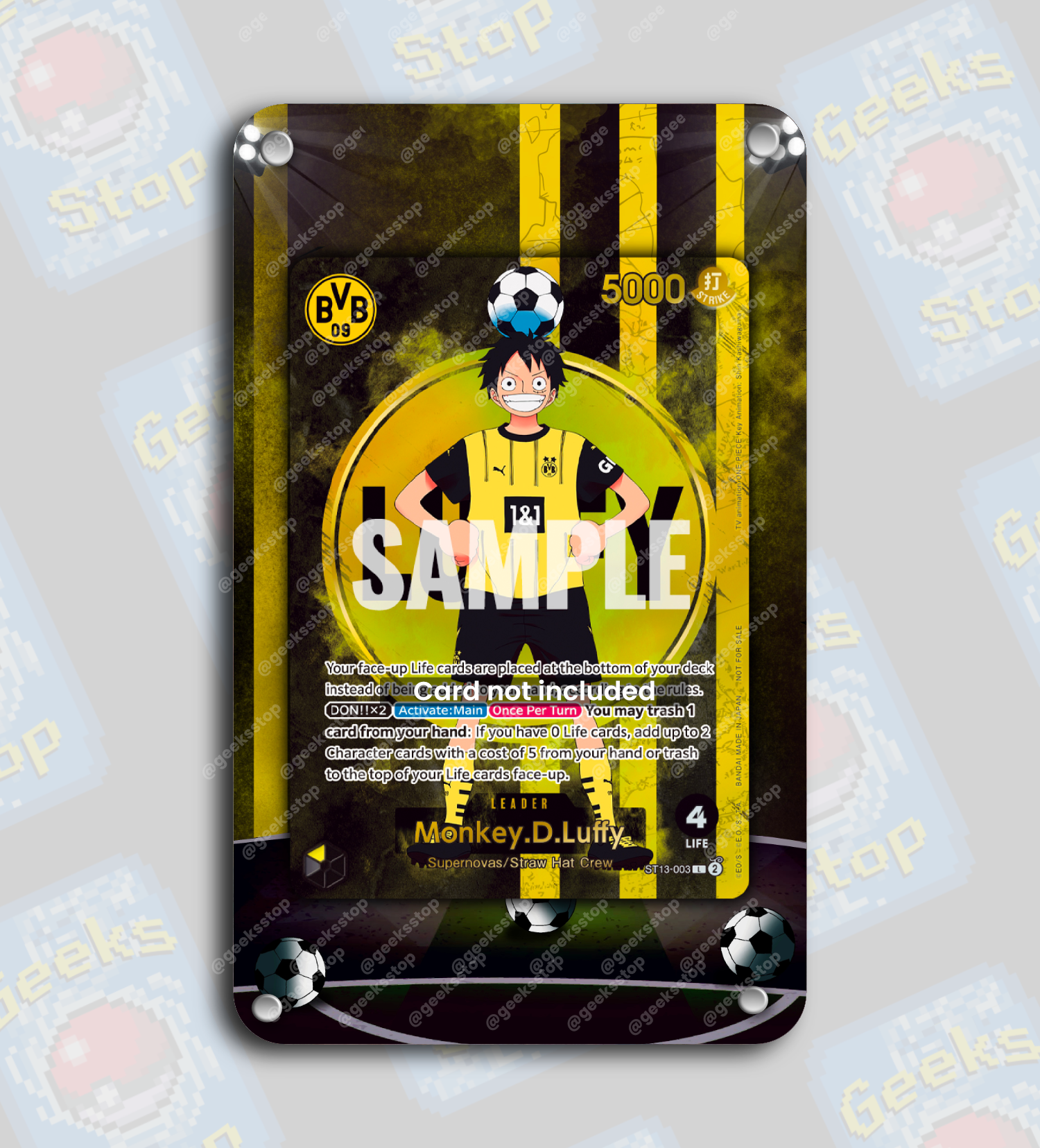 Luffy BVB x One Piece Promo | Extended Art Display Case for OPTCG Card