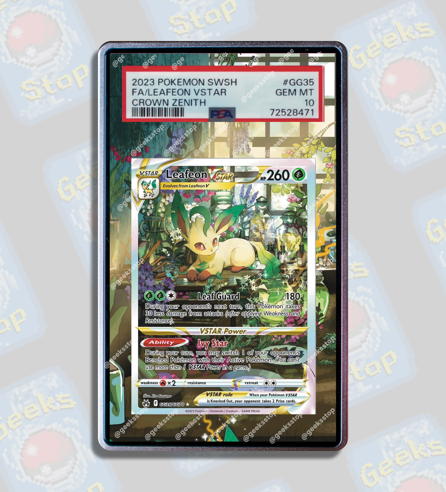 Leafeon VSTAR PSA CGC Beckett | Display Case Extended Art for Pokemon Card