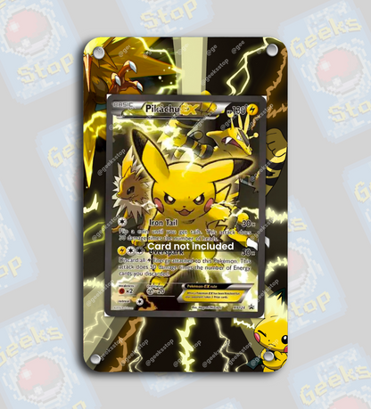 Pikachu EX XY124 Promo | Extended Art Display Case for Pokemon Card GeeksStop Pikachu EX XY124 Promo | Extended Art Display Case for Pokemon Card GeeksStop