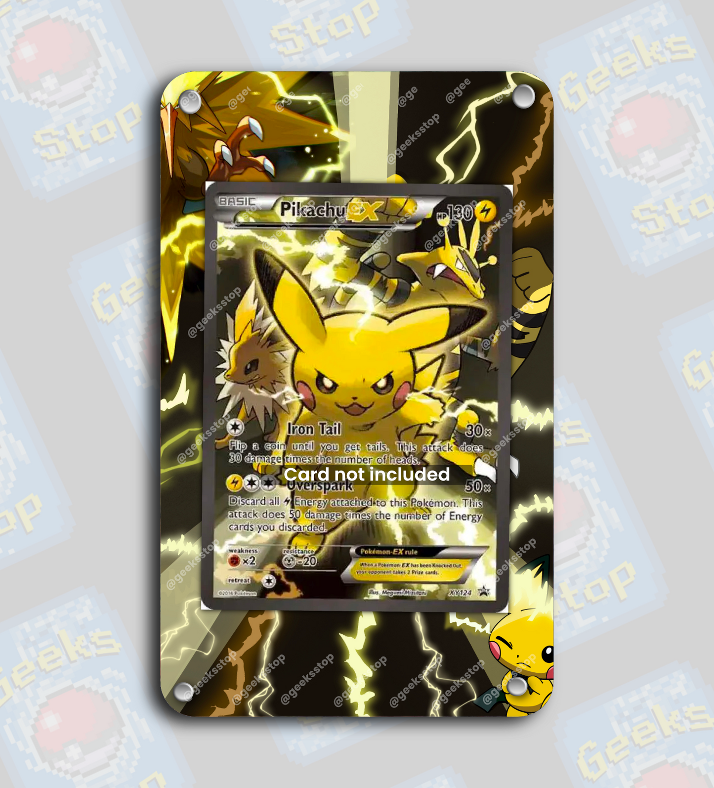 Pikachu EX XY124 Promo | Extended Art Display Case for Pokemon Card