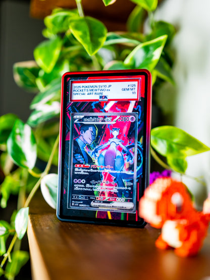 Team Rocket Mewtwo ex SAR PSA TAG Beckett | Display Case Extended Art for Pokemon Card