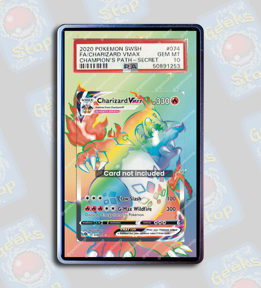 Charizard VMAX Champion’s Path PSA TAG Beckett | Display Case Extended Art for Pokemon Card