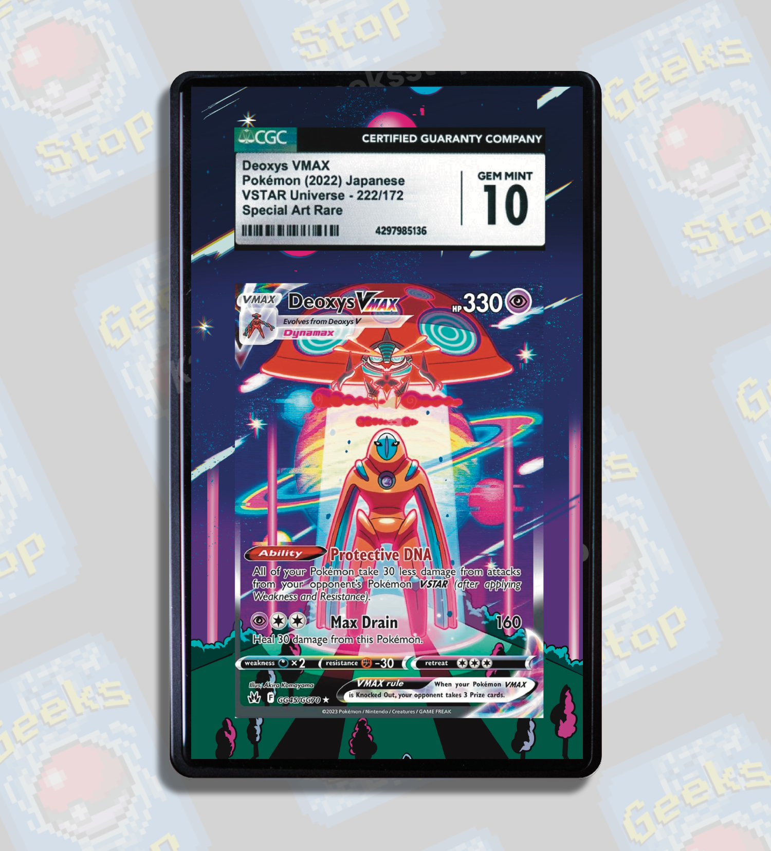 Deoxys VMAX PSA CGC Beckett | Display Case Extended Art for Pokemon Card