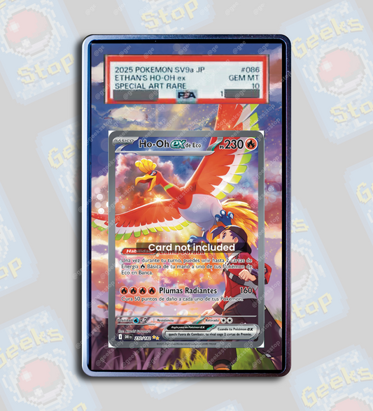 Ethan’s Ho-Oh ex SAR PSA TAG Beckett | Display Case Extended Art for Pokemon Card