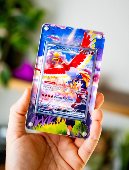 Ethan’s Ho-Oh ex SAR | Extended Art Display Case for Pokemon Heat Wave Arena Card