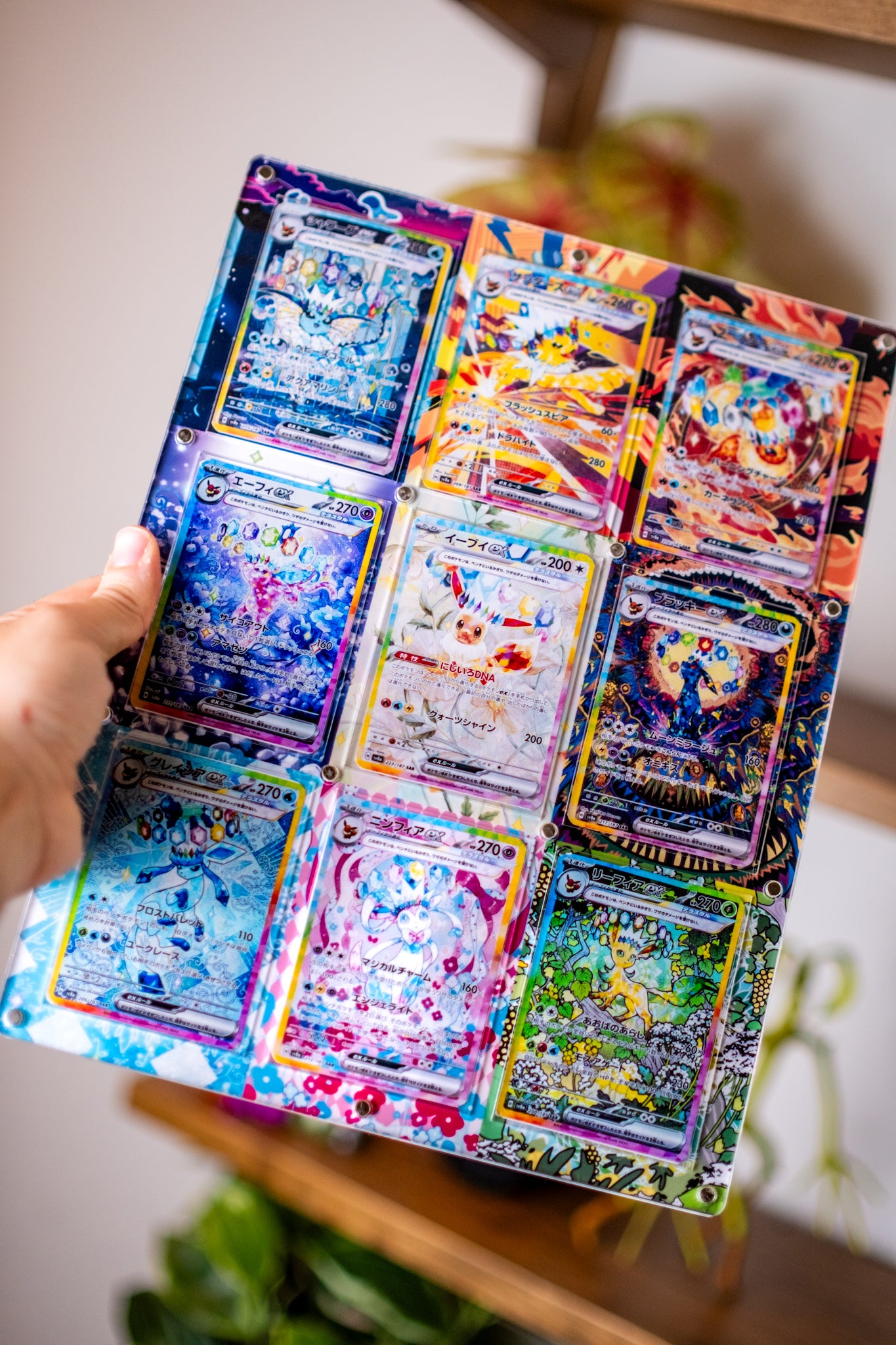 Terastal Festival Eeveelutions ex SAR God Pack | Extended Art Display Case for Pokemon Card