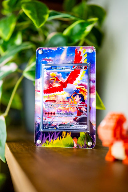Ethan’s Ho-Oh ex SAR | Extended Art Display Case for Pokemon Heat Wave Arena Card