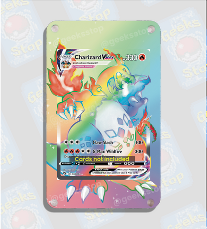 Charizard VMAX Rainbow Secret | Card Display Case Extended Art for Pokemon Card