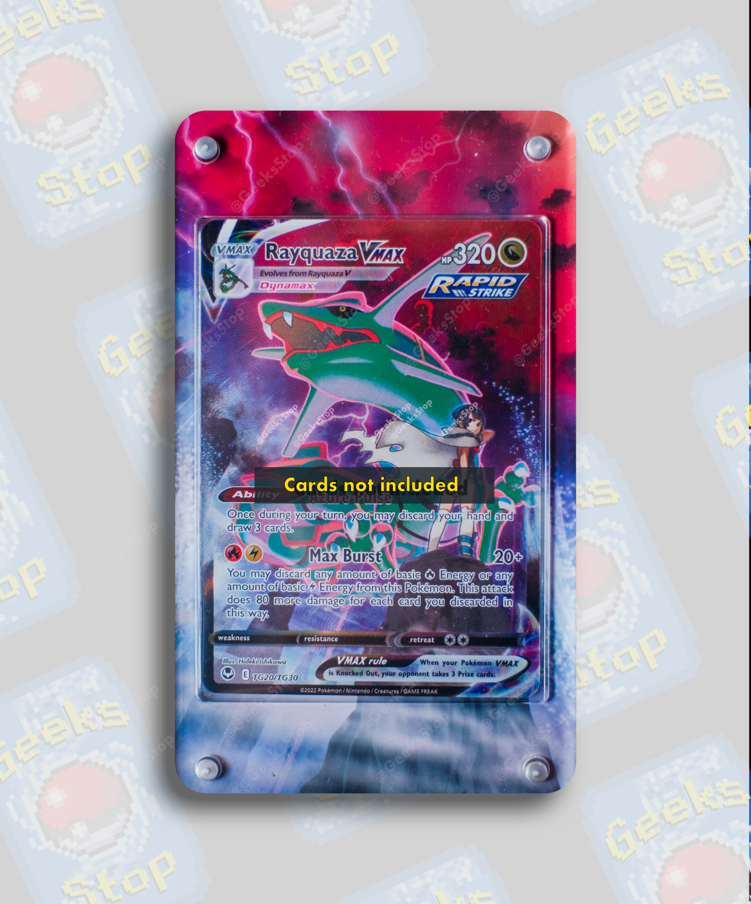 Rayquaza VMAX Trainer Gallery | Card Display Case Extended Art for Pokemon Card