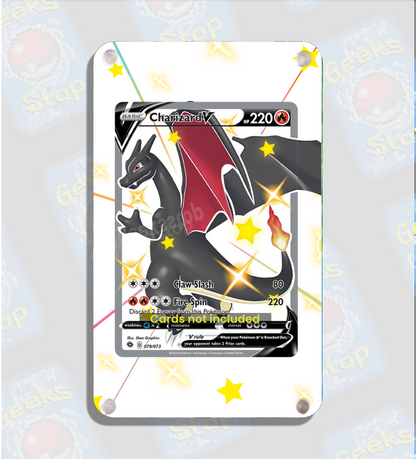 Shiny Charizard V Full Art | Card Display Case Extended Art for Pokemon Card