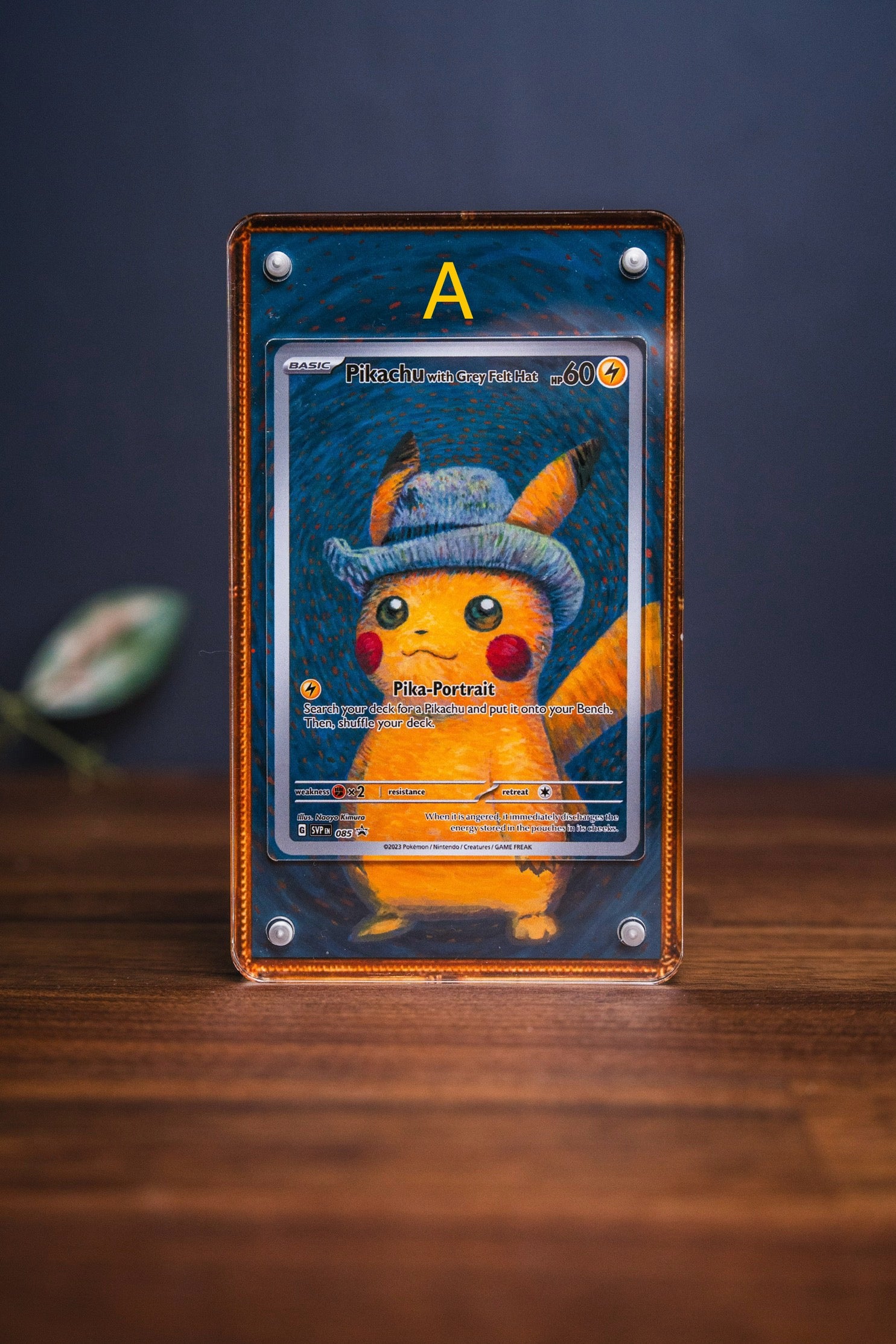 Pikachu with Grey Felt Hat | Card Display Case Extended Art for Pokemo GeeksStop Pikachu with Grey Felt Hat | Card Display Case Extended Art for Pokemo GeeksStop