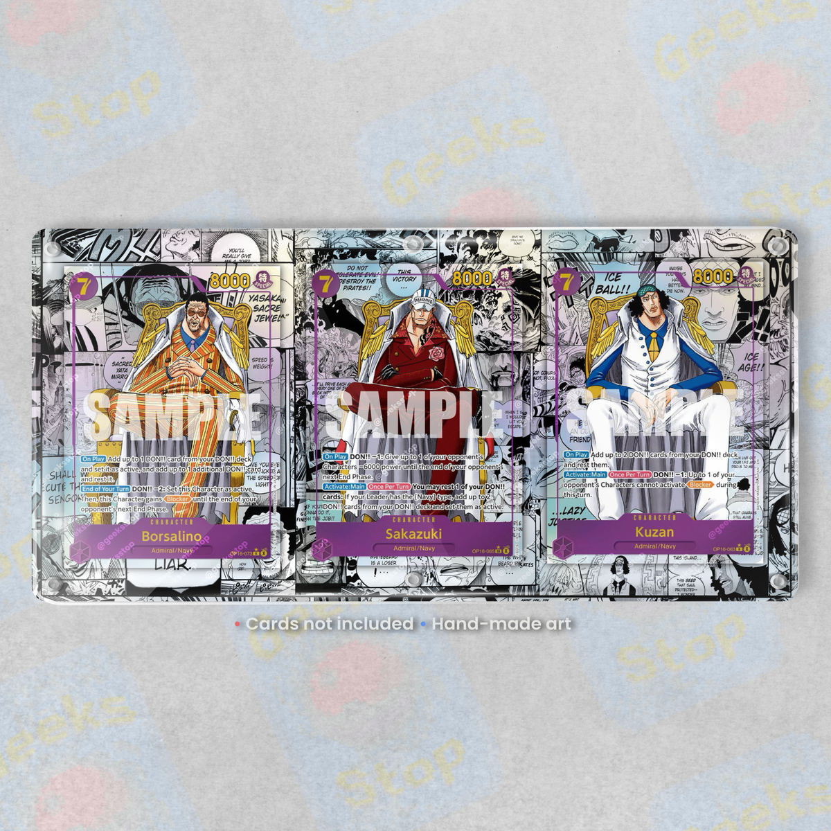 Borsalino Sakazuki Kuzan OP16 Manga Cards | Extended Art Display