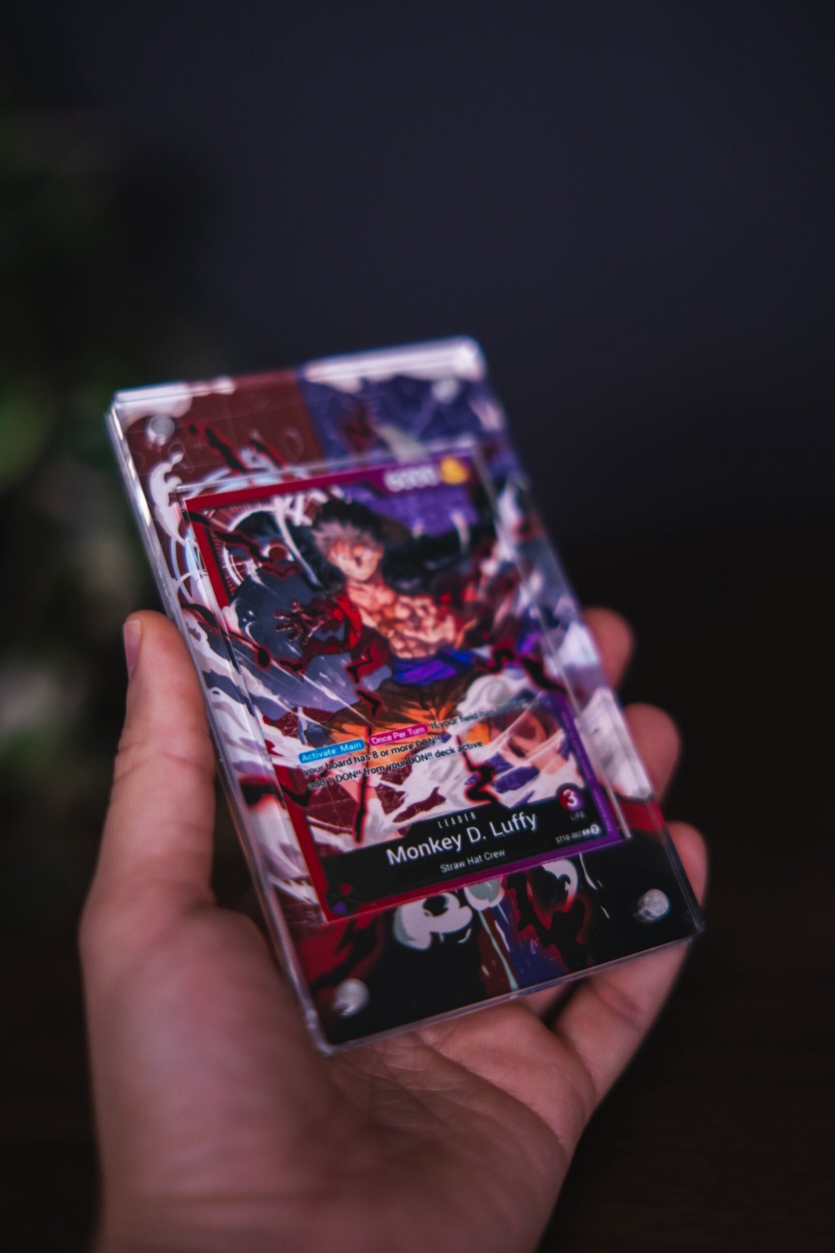Luffy Purple Leader ST-10 002 | Display Case Extended Art for One Piec GeeksStop Luffy Purple Leader ST-10 002 | Display Case Extended Art for One Piec GeeksStop