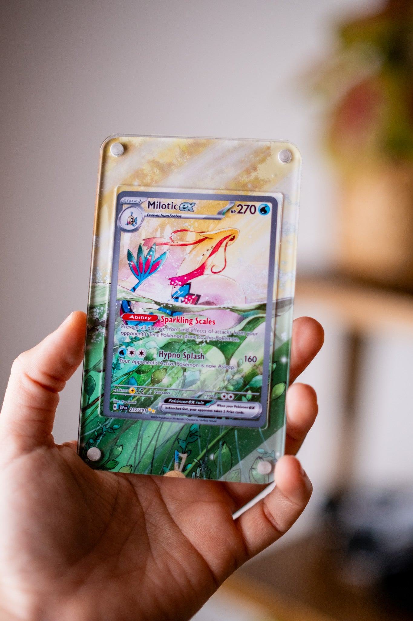 Milotic ex SAR | Extended Art Display Case for Pokémon Surging Sparks Card