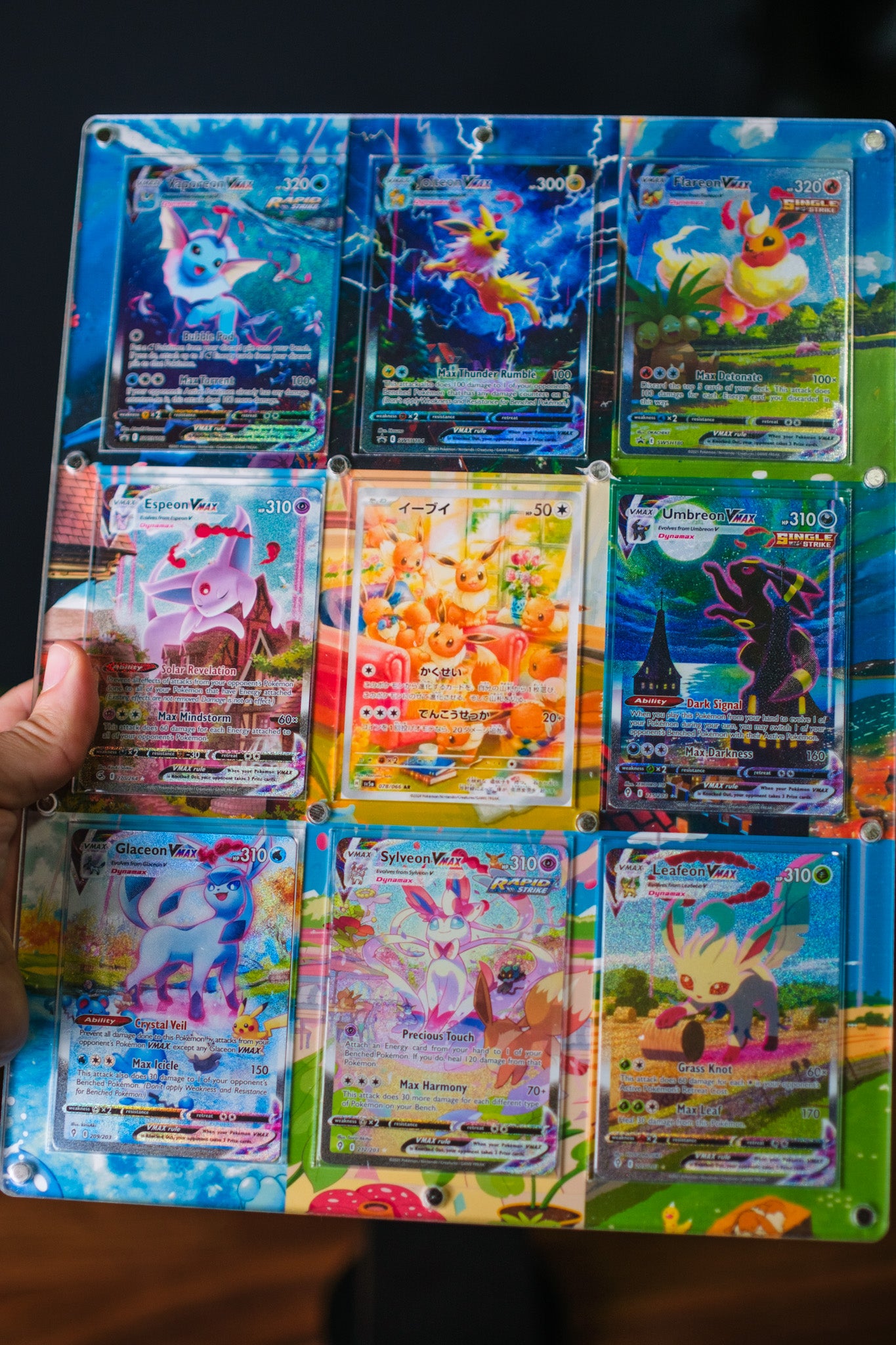 Liftwood Wooden Trading Card Display Frame - Holds 9 Cards - For Pokemon, MTG, TCG - 340mm X 270mm
