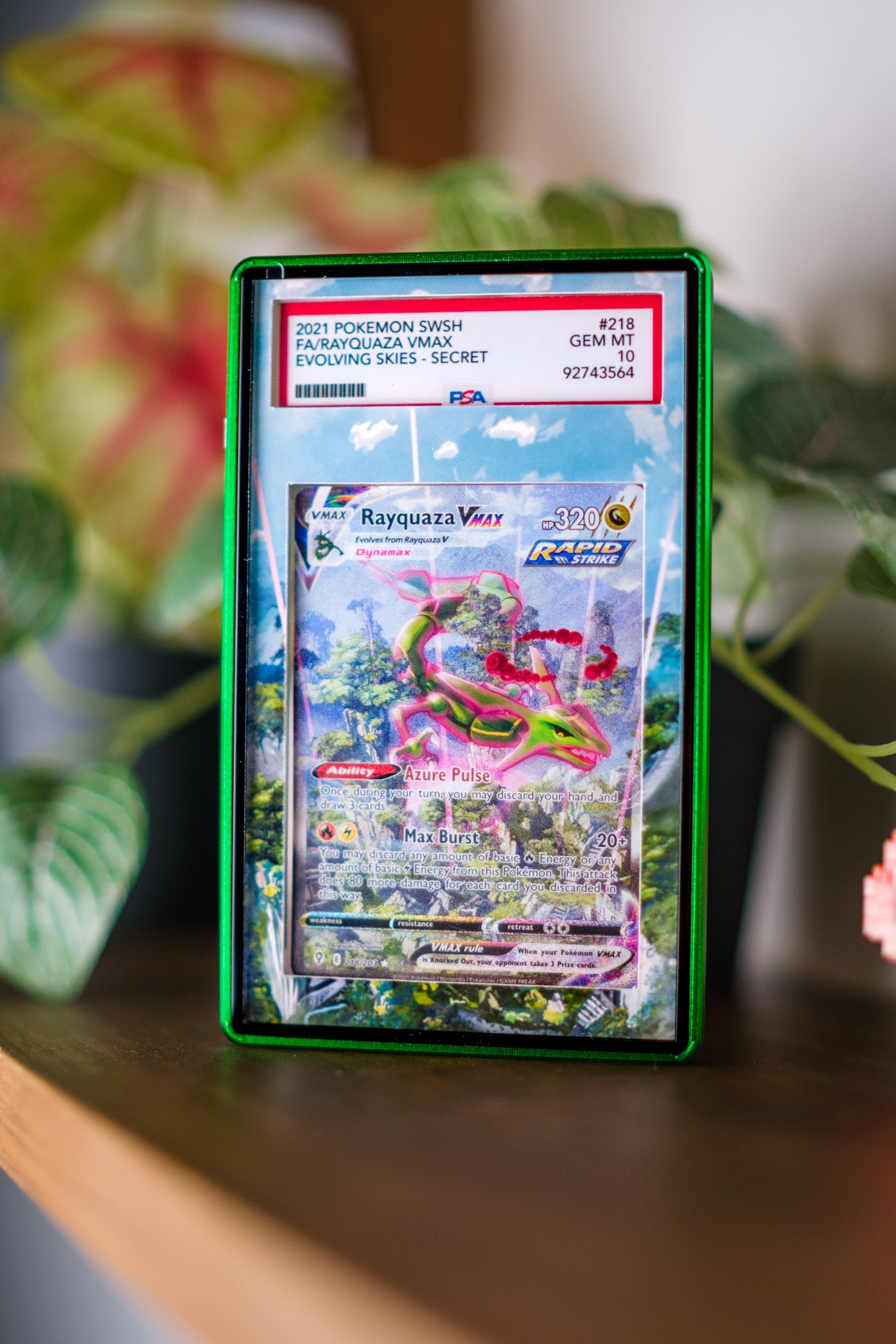 Rayquaza VMAX Alt Art PSA | Graded Display Case Extended Art for Pokémon Slab