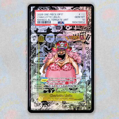 Charlotte Linlin Big Mom Manga OP17 | PSA TAG Extended Art Display Case