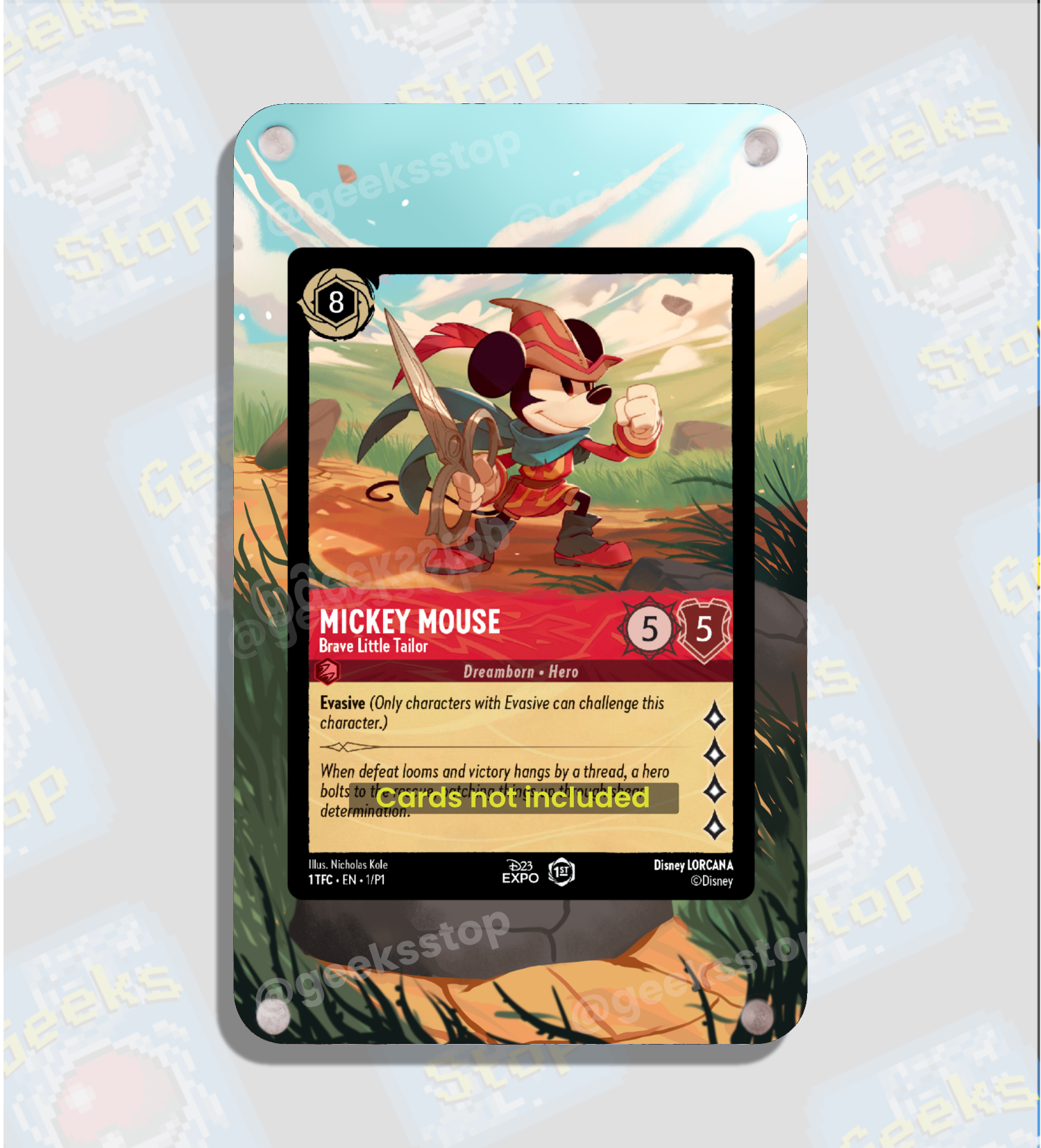 Mickey Mouse Lorcana TCG - Chapter 1 - Extended Art Custom Card Display Case