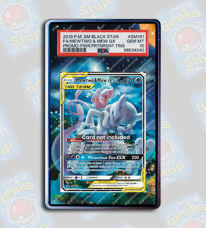 Mewtwo & Mew GX Tag Team PSA CGC Beckett | Display Case Extended Art for Graded Pokemon Card