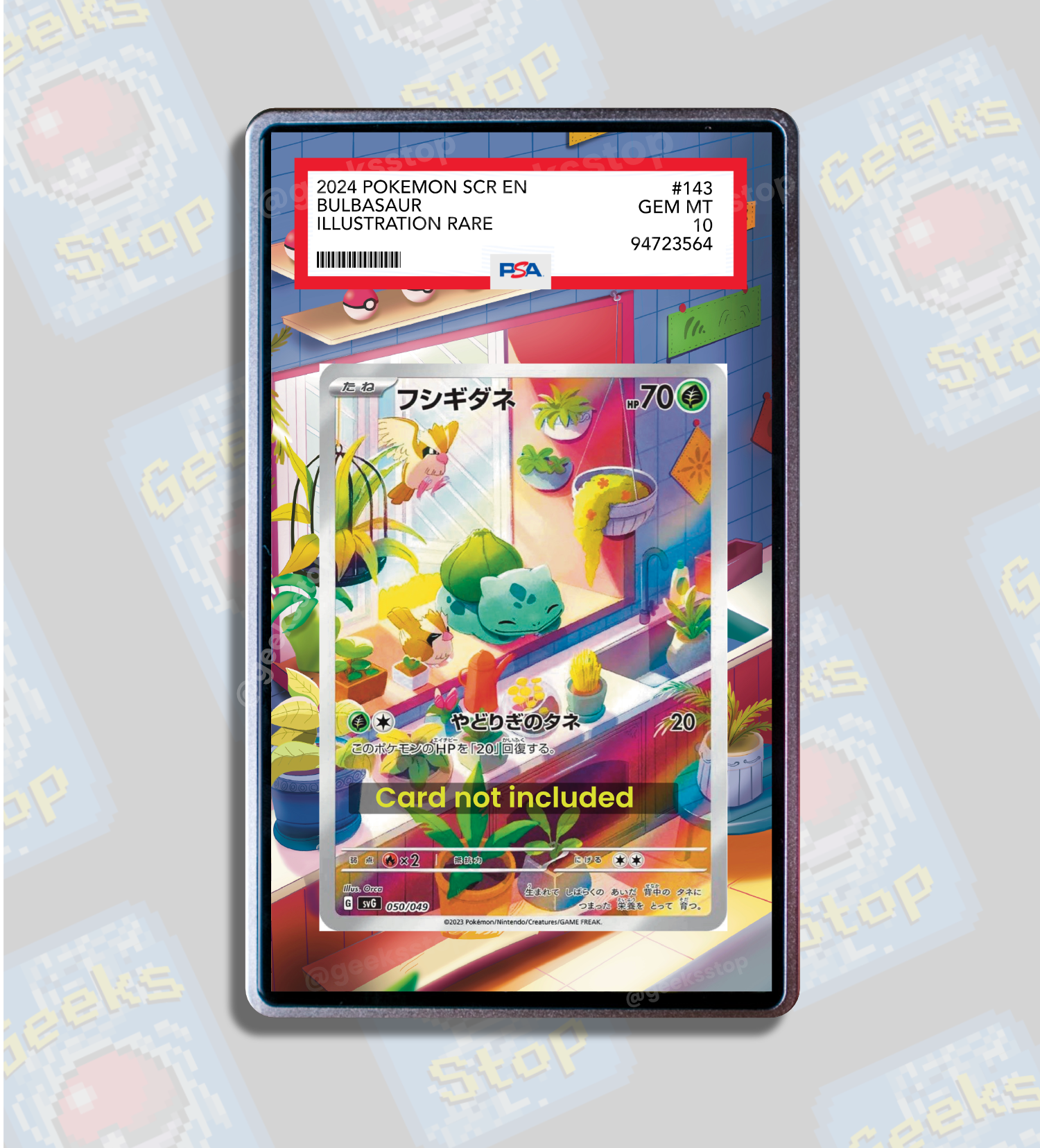 Bulbasaur AR PSA BGS | Display Case Extended Art for Pokemon Card