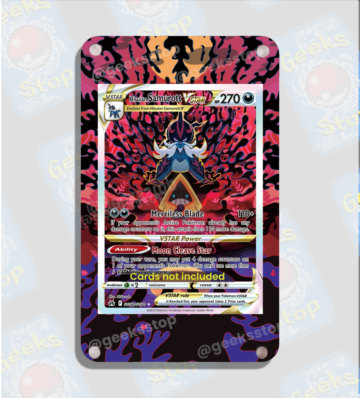 Hisuian Samurott | Card Display Case Extended Art for Pokemon Card