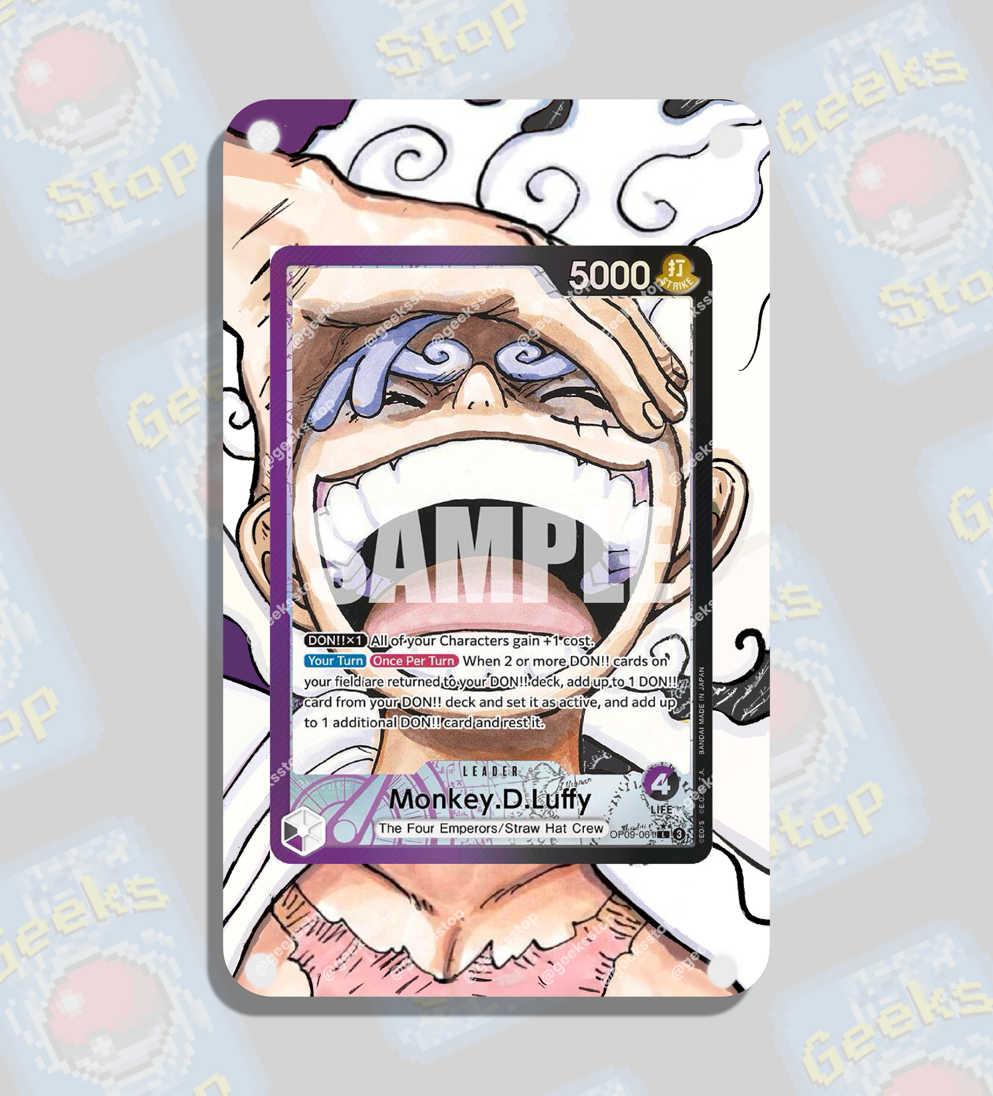 Luffy Parallel Leader OP09 | Extended Art Display Case for One Piece Card