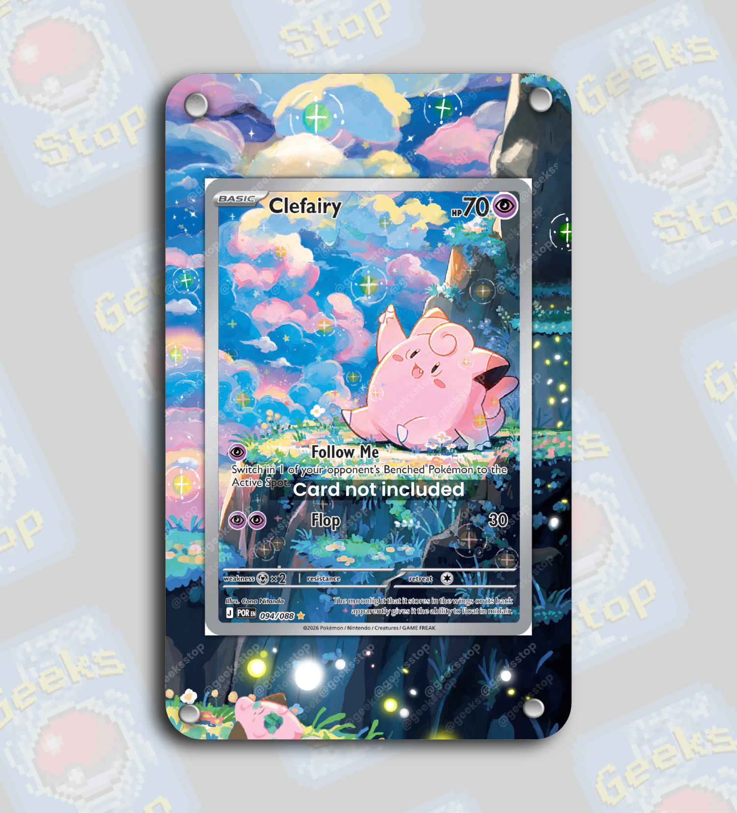 Clefairy AR 094 | Extended Art Display Case for Pokemon
