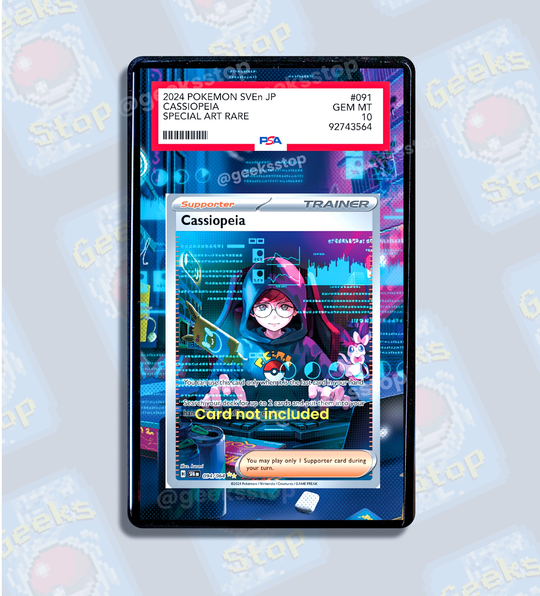 cassiopeia pokemon card SAR PSA BGS Graded card cases may Card | Set | Rating:Hypno | Fossil 1st Edition | 8 1999 Pokémon 23K Gold Scyther