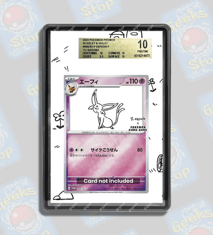 Espeon Yu Nagaba Promo PSA CGC Beckett | Extended Art Display Case for Pokémon TCG