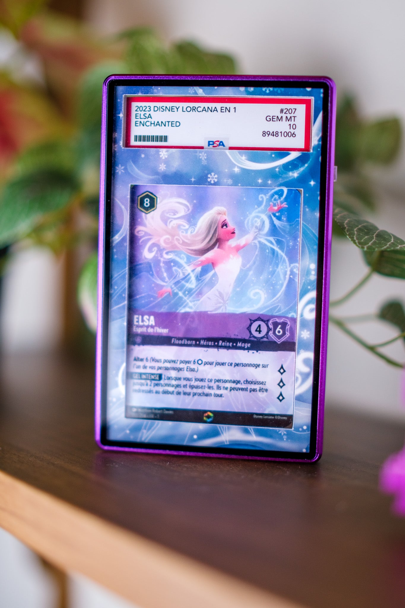 Elsa Enchanted PSA | Display Case Extended Art for Graded Lorcana Card