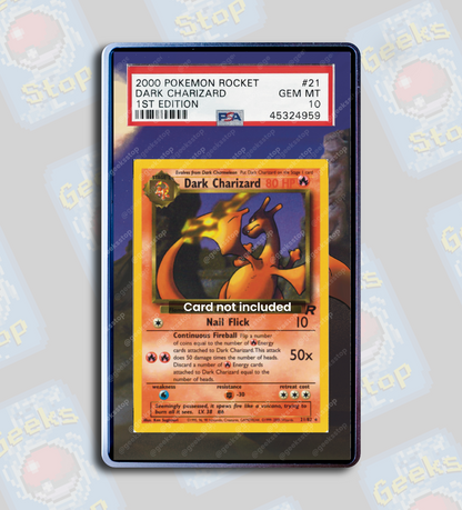 Dark Charizard 1st Edition Extended Art Display Case for Graded Card