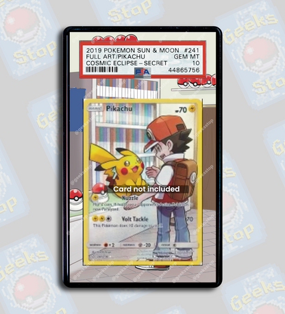 Pikachu #241 Secret PSA TAG Beckett | Display Case Extended Art for Graded Pokemon Card