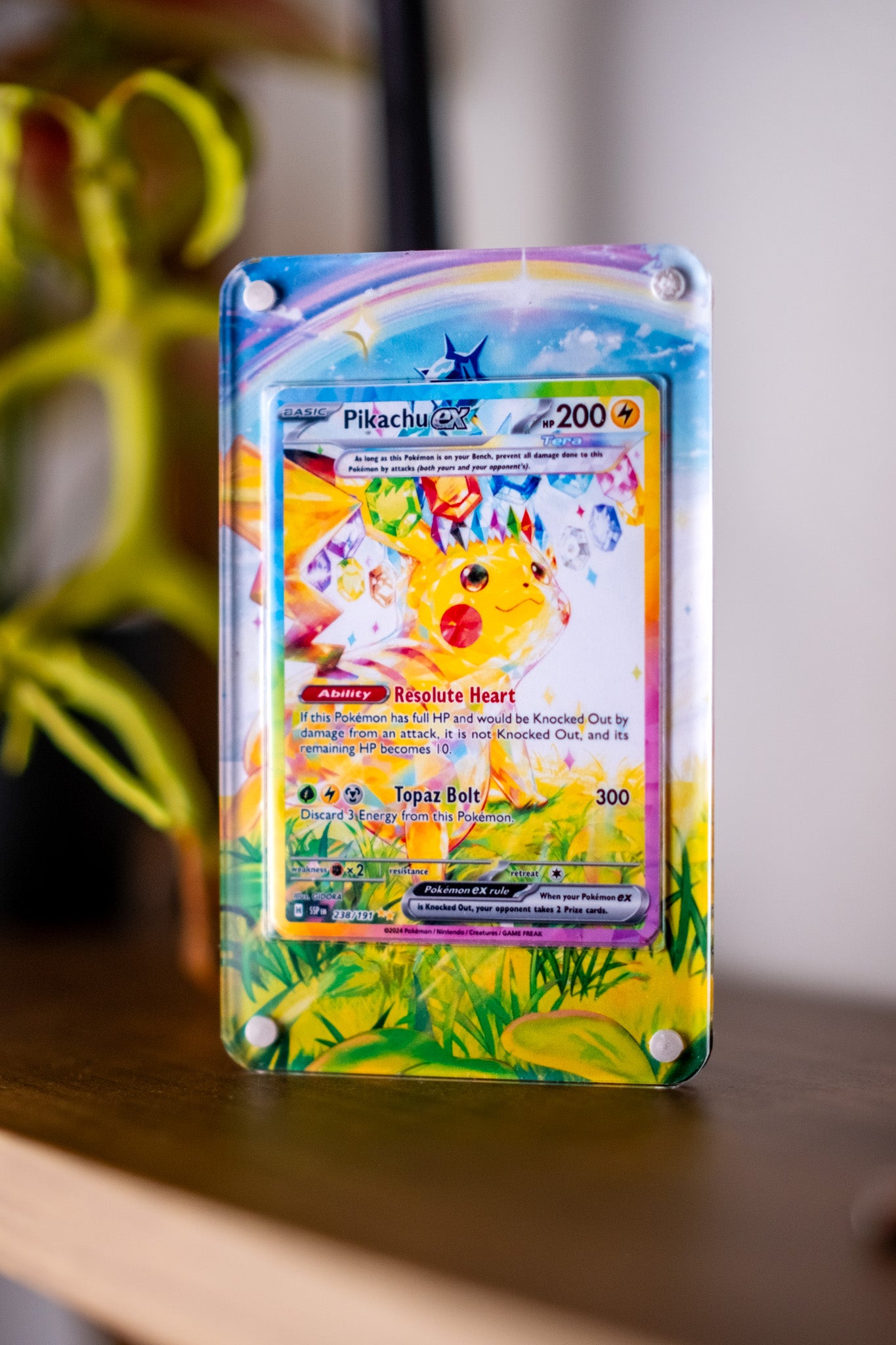 Pikachu ex SAR | Extended Art Display Case for Pokémon Surging Sparks Card