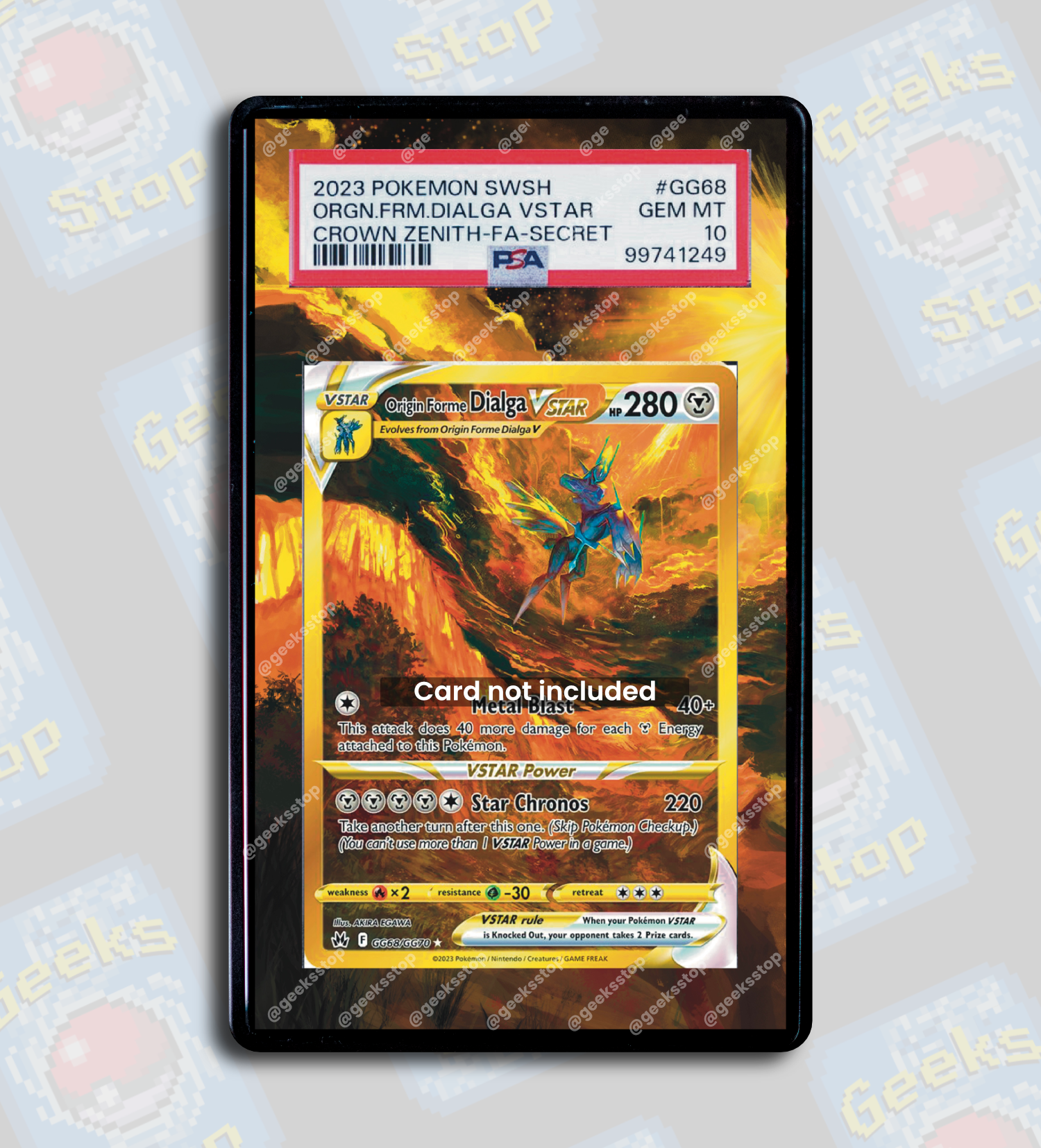 Dialga VSTAR PSA CGC Beckett | Extended Art Display Case for Pokemon Card