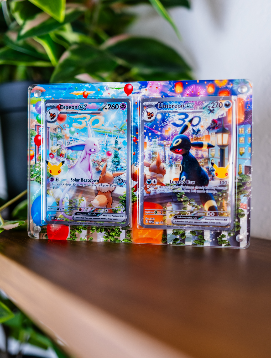 Espeon & Umbreon ex 30th Celebration | Extended Art Display Case for Pokemon