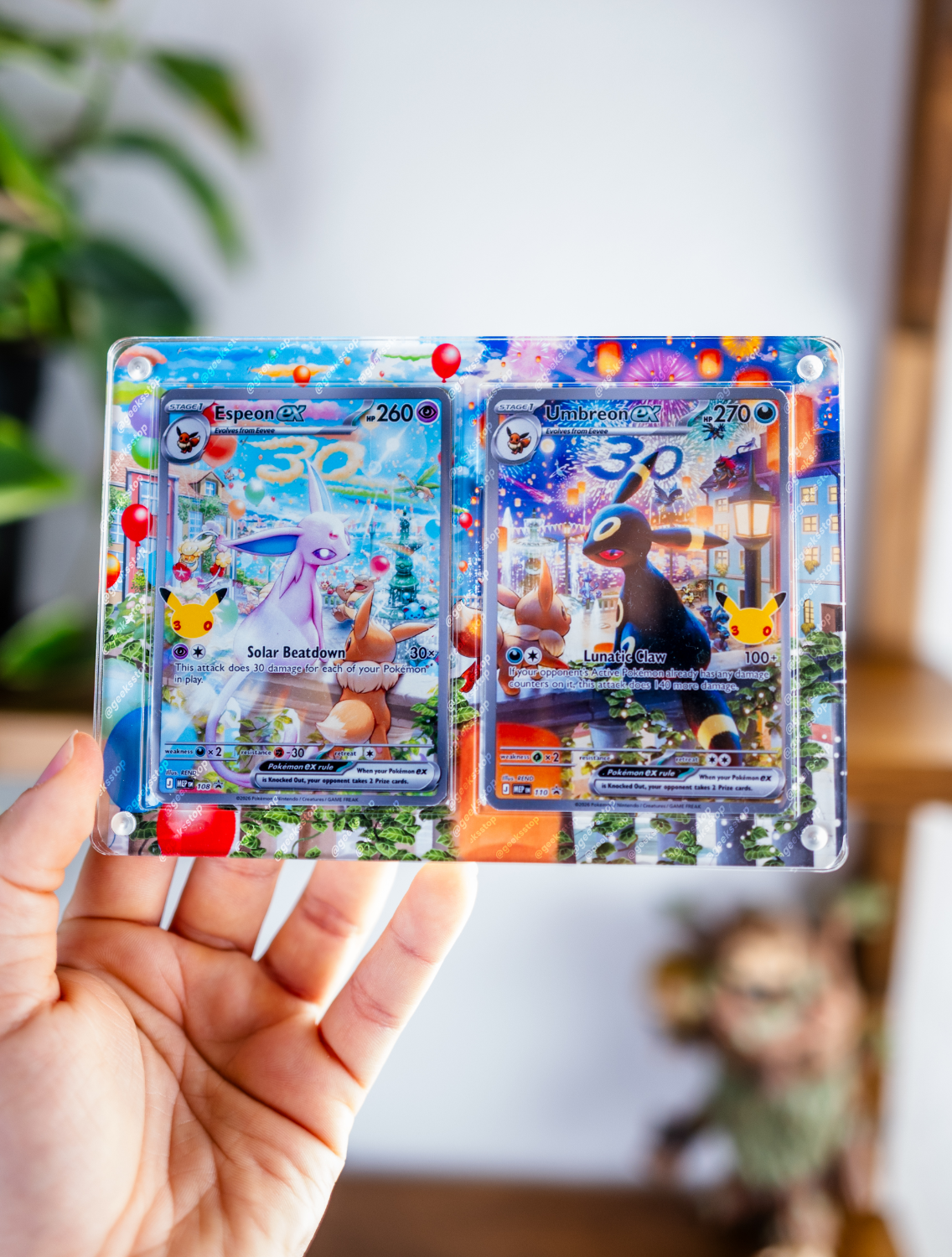 Espeon & Umbreon ex 30th Celebration | Extended Art Display Case for Pokemon