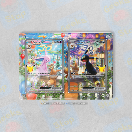 Espeon & Umbreon ex 30th Celebration | Extended Art Display Case for Pokemon