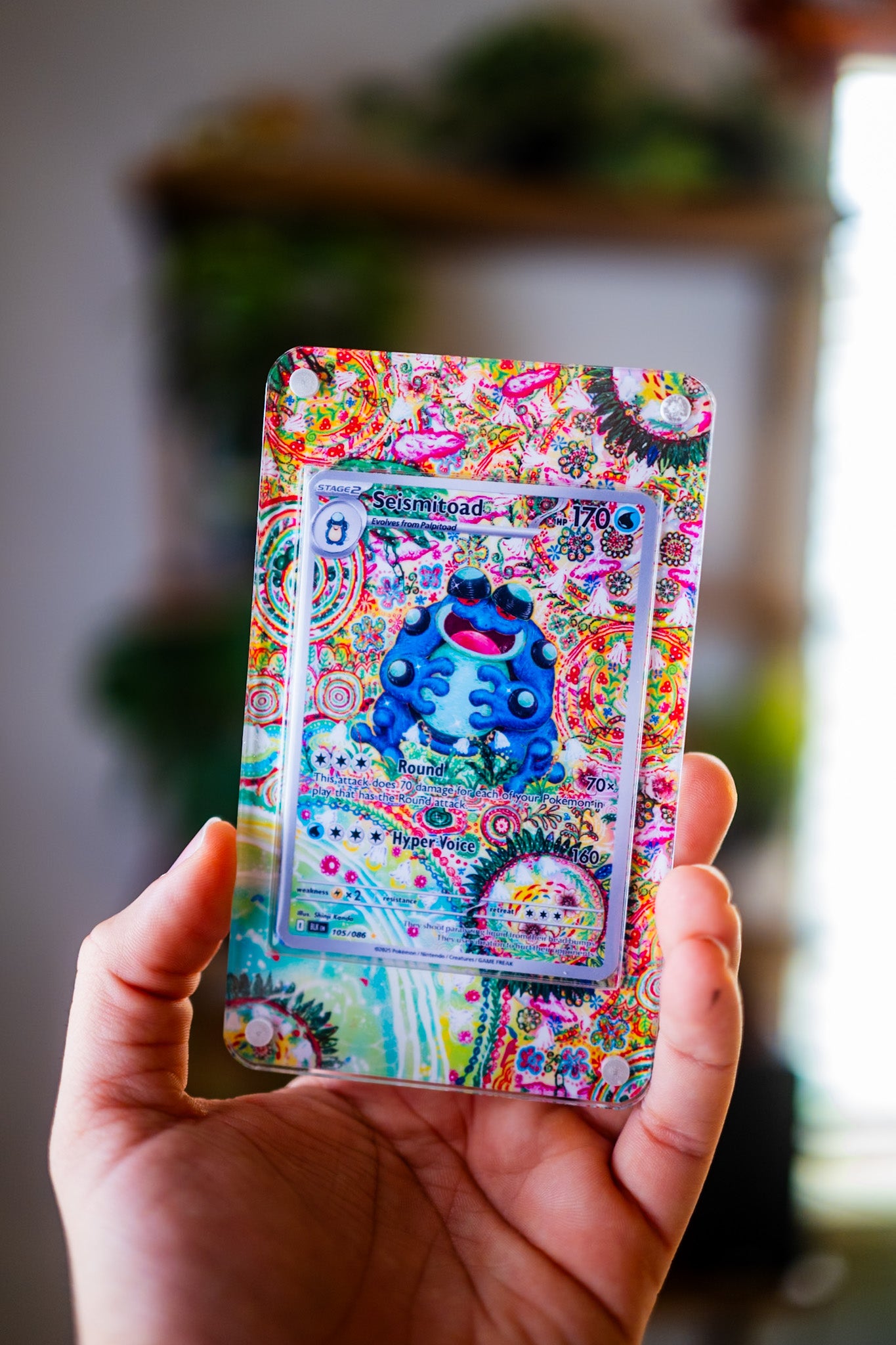 Seismitoad Illustration Rare | Extended Art Display Case for Pokemon Card