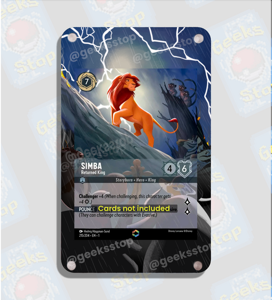 Simba - Returned King Enchanted - Extended Art Custom Lorcana Card Display Case