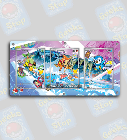 Turtwig Chimchar Piplup First Partner Illustration 30th Collection | Extended Art Display Case
