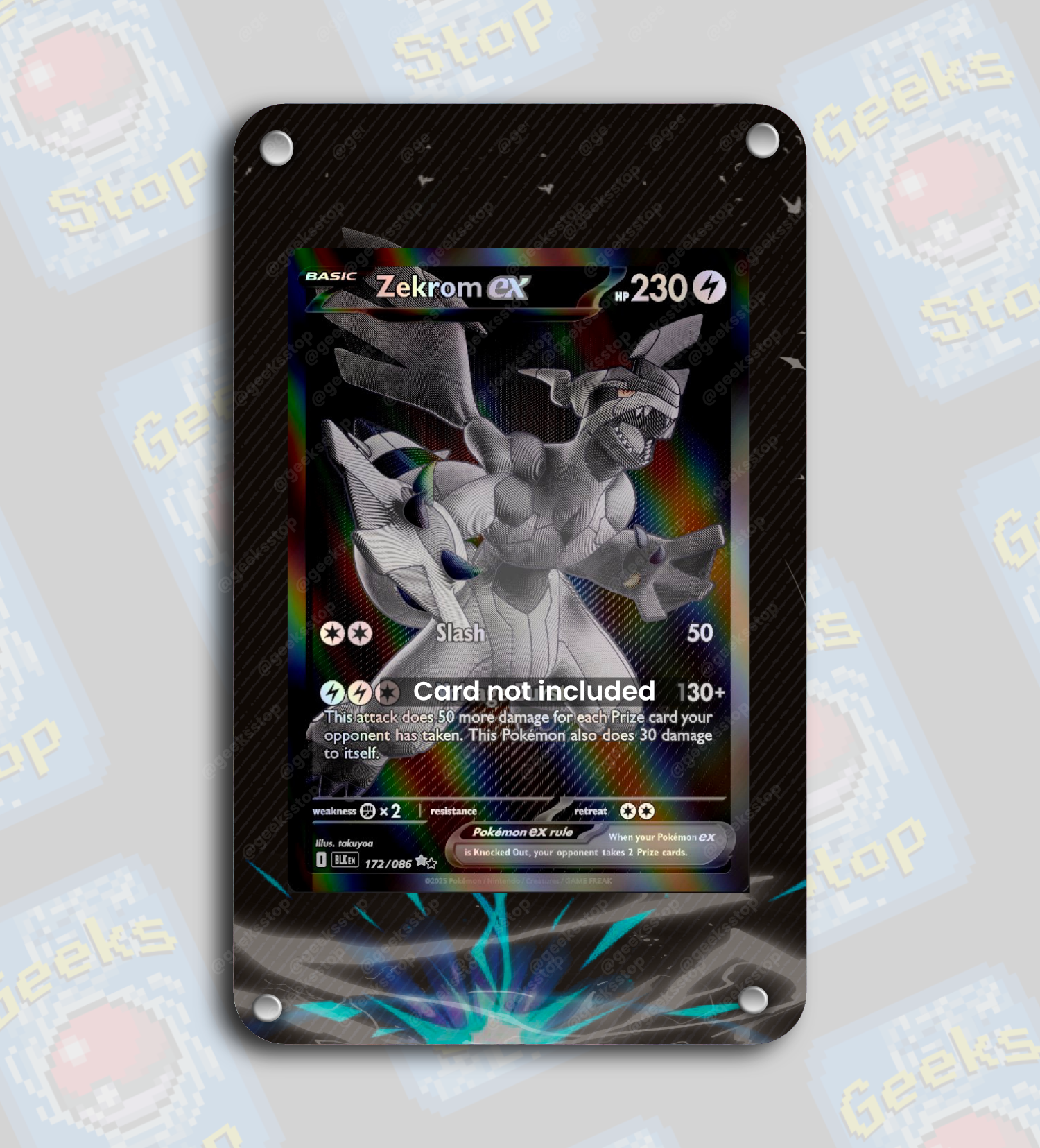 Zekrom ex BWR | Extended Art Display Case for Pokemon Heat Wave Arena Card