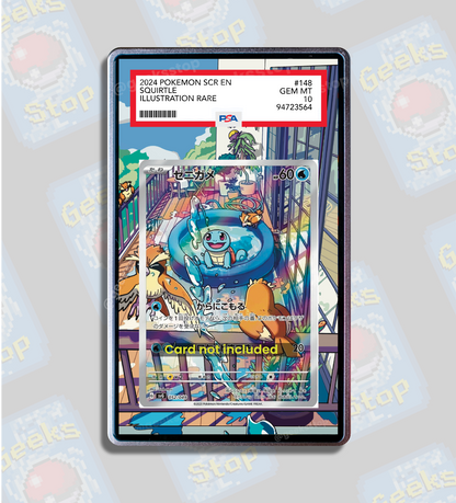 Squirtle AR PSA CGC Beckett | Extended Art Display Case for Pokemon Card