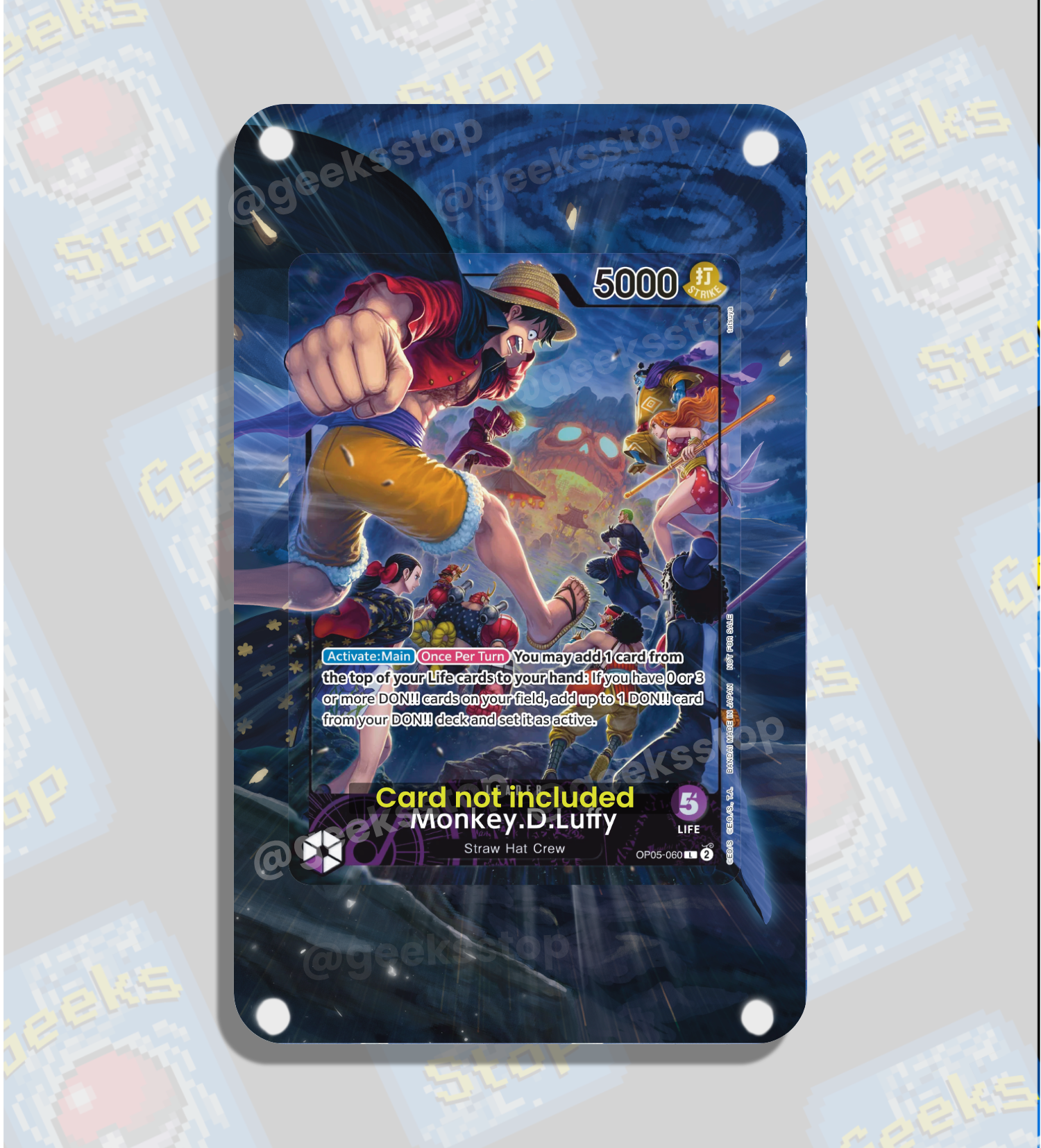 Luffy PSA Magazine Promo | Display Case Extended Art for Graded One Piece Card